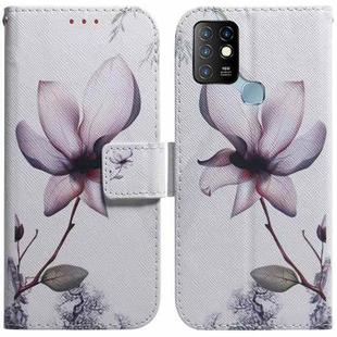 For Infinix Hot 10 X682 Coloured Drawing Leather Phone Case(Magnolia Flower)