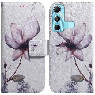 For Infinix Hot 11 X662 Coloured Drawing Leather Phone Case(Magnolia Flower)
