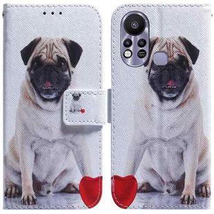 For Infinix Hot 11s X6812 Coloured Drawing Leather Phone Case(Pug)