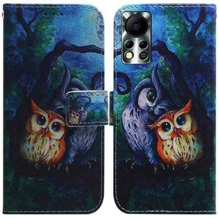 For Infinix Hot 11S NFC X6812B Coloured Drawing Leather Phone Case(Oil Painting Owl)