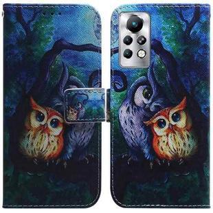 For Infinix Note 11 Pro / Note 11s Coloured Drawing Leather Phone Case(Oil Painting Owl)