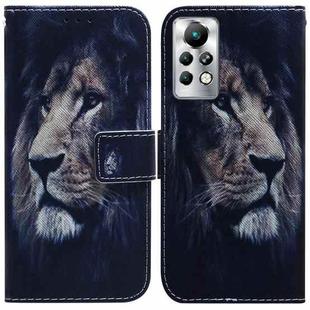 For Infinix Note 11 Pro / Note 11s Coloured Drawing Leather Phone Case(Lion)