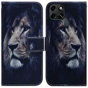 For Infinix Smart 6 Coloured Drawing Leather Phone Case(Lion)