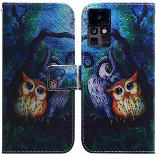 For Infinix Zero X / X Pro Coloured Drawing Leather Phone Case(Oil Painting Owl)