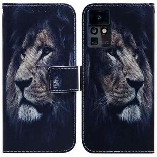 For Infinix Zero X / X Pro Coloured Drawing Leather Phone Case(Lion)