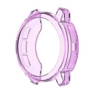 For Garmin Instinct 2 Half Coverage Hollowed TPU Watch Case(Transparent Purple)