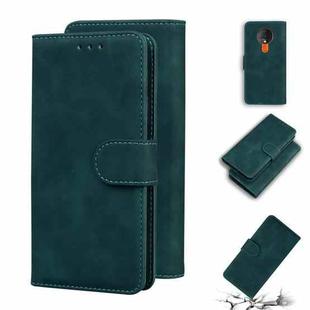 For Tecno Spark 6 Skin Feel Pure Color Flip Leather Phone Case(Green)