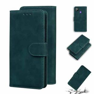 For Tecno Pop 4 Skin Feel Pure Color Flip Leather Phone Case(Green)