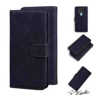 For Tecno Camon 16 Skin Feel Pure Color Flip Leather Phone Case(Black)