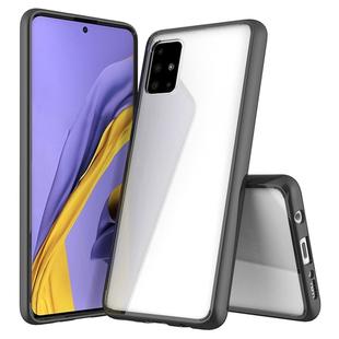 For Galaxy A51 Scratchproof TPU + Acrylic Protective Case(Black)