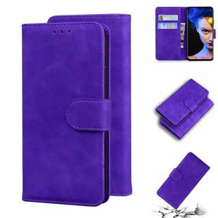 For Blackview A60 Skin Feel Pure Color Flip Leather Phone Case(Purple)