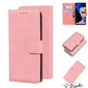 For Blackview A60 Skin Feel Pure Color Flip Leather Phone Case(Pink)