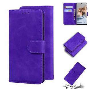 For Blackview A80 Skin Feel Pure Color Flip Leather Phone Case(Purple)