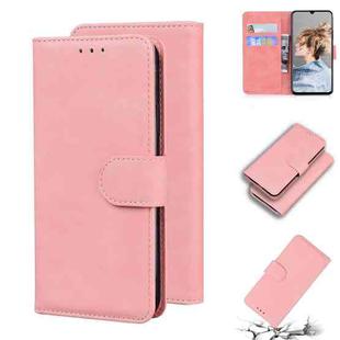 For Blackview A80 Skin Feel Pure Color Flip Leather Phone Case(Pink)