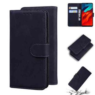 For Blackview A80 Pro Skin Feel Pure Color Flip Leather Phone Case(Black)