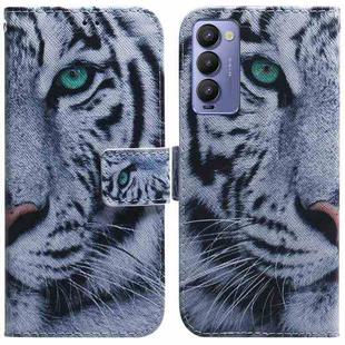 For Tecno Camon 18 / 18P Coloured Drawing Leather Phone Case(Tiger)