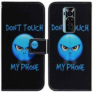 For Tecno Phantom X Coloured Drawing Leather Phone Case(Anger)