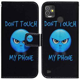 For Tecno Pop 5P Coloured Drawing Leather Phone Case(Anger)