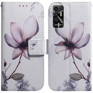 For Tecno Pova 2 Coloured Drawing Leather Phone Case(Magnolia Flower)