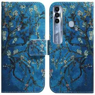 For Tecno Spark 7 Pro Coloured Drawing Leather Phone Case(Apricot)