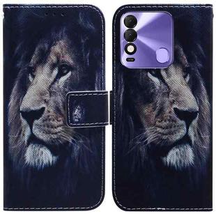 For Tecno Spark 8 / 8T Coloured Drawing Leather Phone Case(Lion)