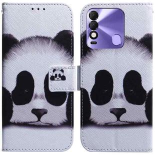 For Tecno Spark 8 / 8T Coloured Drawing Leather Phone Case(Panda)