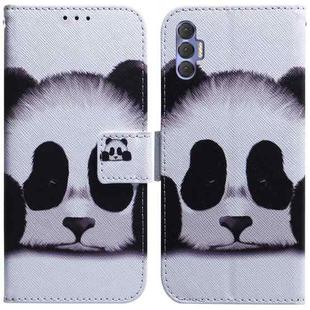 For Tecno Spark 8P Coloured Drawing Leather Phone Case(Panda)