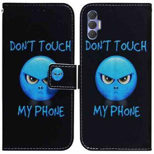 For Tecno Spark 8P Coloured Drawing Leather Phone Case(Anger)