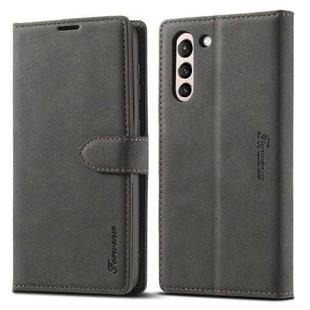 For Samsung Galaxy S22+ 5G Forwenw F1 Series Matte Strong Magnetism Leather Phone Case(Black)