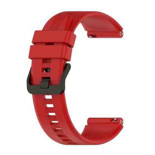 For Honor Watch GS 3 22mm Protruding Head Striped Silicone Watch Band(Red)