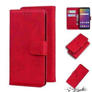 For LG Stylo 5 Skin Feel Pure Color Flip Leather Phone Case(Red)