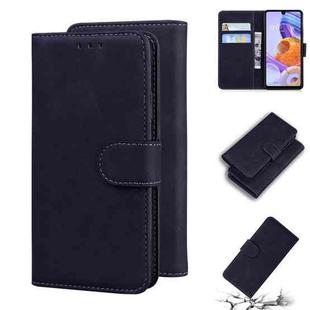 For LG Stylo 6 / K71 Skin Feel Pure Color Flip Leather Phone Case(Black)