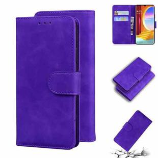 For LG Velvet / G9 Skin Feel Pure Color Flip Leather Phone Case(Purple)