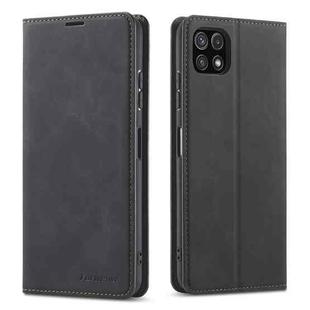 For Samsung Galaxy A22 5G Forwenw Dream Series Oil Edge Strong Magnetism Leather Phone Case(Black)