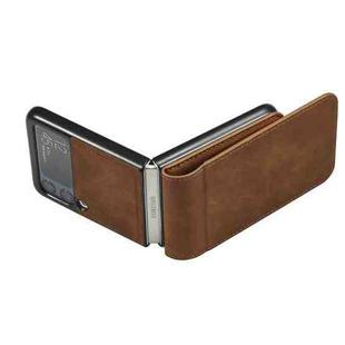 For Samsung Galaxy Z Flip3 5G Forwenw Dream Series Oil Edge Strong Magnetism Leather Phone Case(Brown)