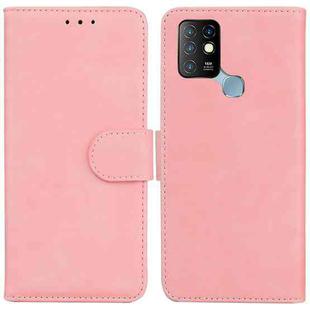 For Infinix Hot 10 X682 Skin Feel Pure Color Flip Leather Phone Case(Pink)