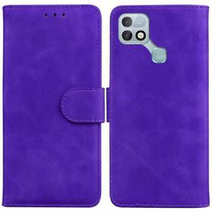 For Infinix Hot 10i / Smart 5 Pro X659B / PR652B / S658E Skin Feel Pure Color Flip Leather Phone Case(Purple)