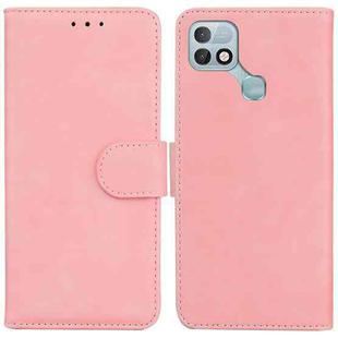 For Infinix Hot 10i / Smart 5 Pro X659B / PR652B / S658E Skin Feel Pure Color Flip Leather Phone Case(Pink)