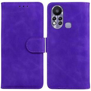 For Infinix Hot 11s X6812 Skin Feel Pure Color Flip Leather Phone Case(Purple)