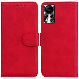 For Infinix Hot 11S NFC X6812B Skin Feel Pure Color Flip Leather Phone Case(Red)