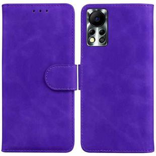 For Infinix Hot 11S NFC X6812B Skin Feel Pure Color Flip Leather Phone Case(Purple)