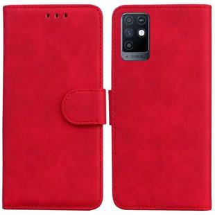 For Infinix Note 10 X693 Skin Feel Pure Color Flip Leather Phone Case(Red)