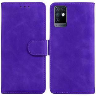 For Infinix Note 10 X693 Skin Feel Pure Color Flip Leather Phone Case(Purple)