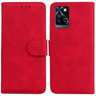 For Infinix Note 10 Pro X695 Skin Feel Pure Color Flip Leather Phone Case(Red)