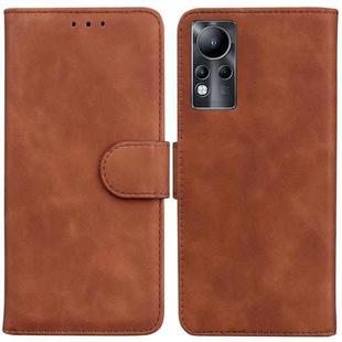 For Infinix Note 11 Skin Feel Pure Color Flip Leather Phone Case(Brown)