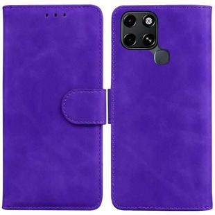 For Infinix Smart 6 Skin Feel Pure Color Flip Leather Phone Case(Purple)