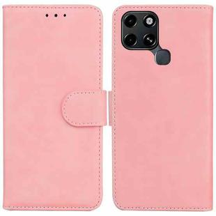 For Infinix Smart 6 Skin Feel Pure Color Flip Leather Phone Case(Pink)