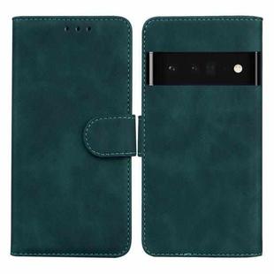 For Google Pixel 6 Pro Skin Feel Pure Color Flip Leather Phone Case(Green)