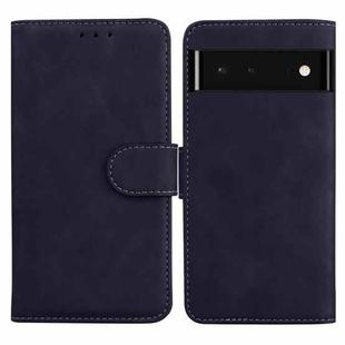 For Google Pixel 6 Skin Feel Pure Color Flip Leather Phone Case(Black)