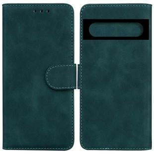 For Google Pixel 7 Pro 5G Skin Feel Pure Color Flip Leather Phone Case(Green)